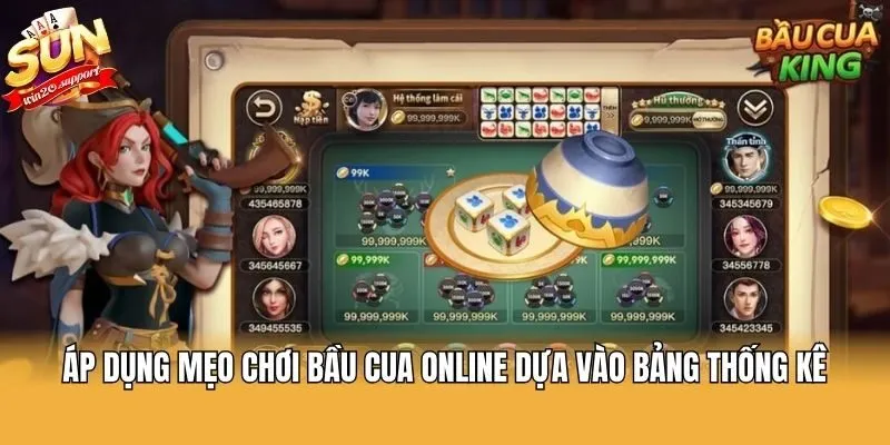 Áp dụng mẹo chơi bầu cua online dựa vào bảng thống kê