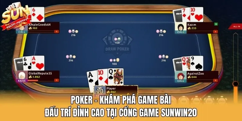 Poker - Khám Phá Game Bài Đấu Trí Đỉnh Cao Tại Cổng Game Sunwin20