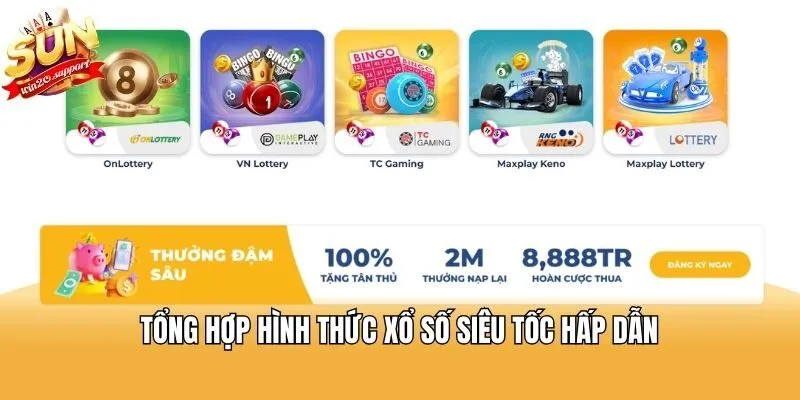 Tổng hợp hình thức xổ số siêu tốc hấp dẫn